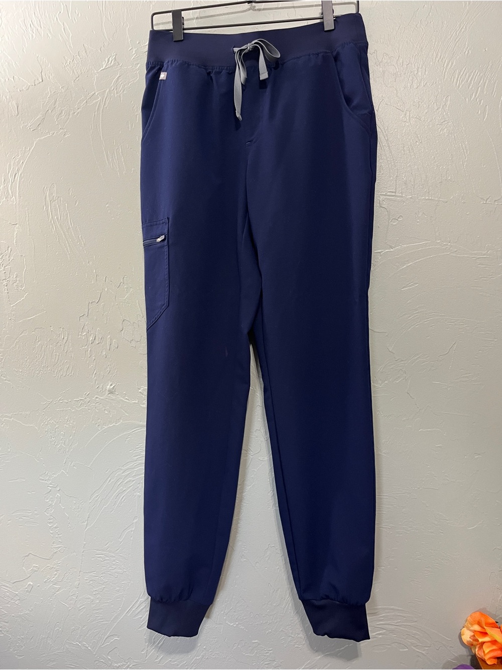 Figs  Zamora Navy Blue Drawstring Jogger Scrub Pants S/T scrubs small tall